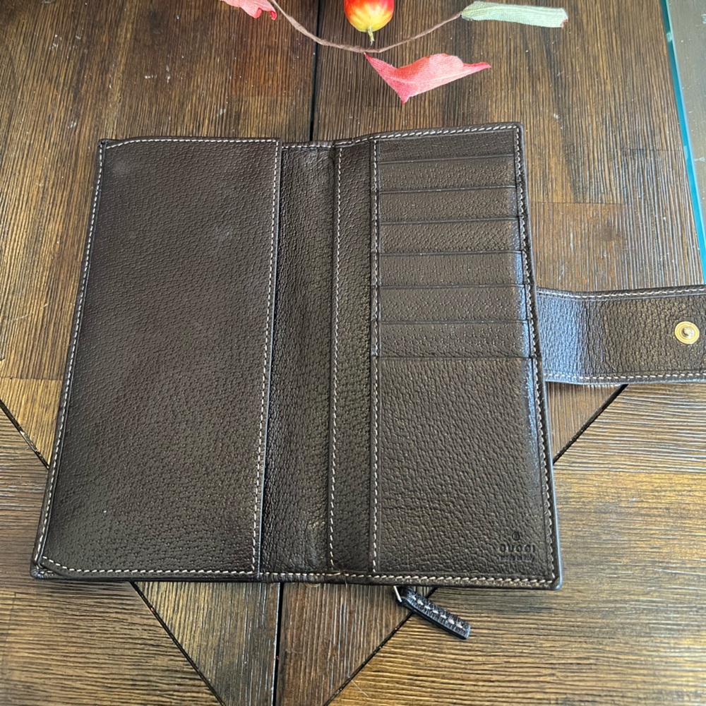 Gucci Abbey Long GG Canvas Beige Wallet - Picture 12 of 15